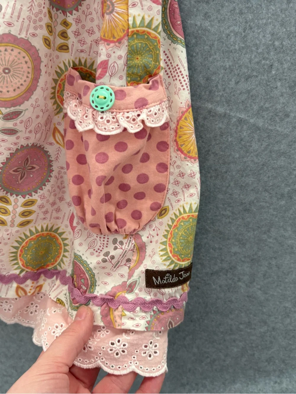 Matilda Jane Happy & Free Sand Dollar Dress Size 6 Pink Floral Boho